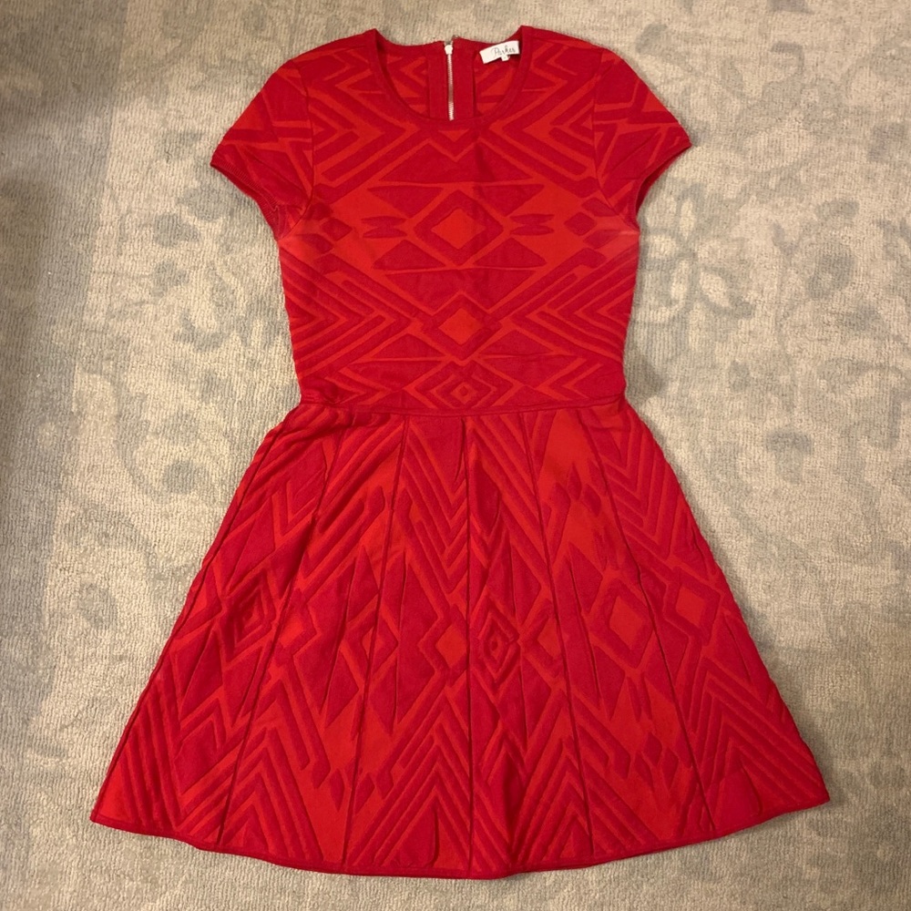 Parker Meena Cap Sleeve Fit-and-Flare Dress